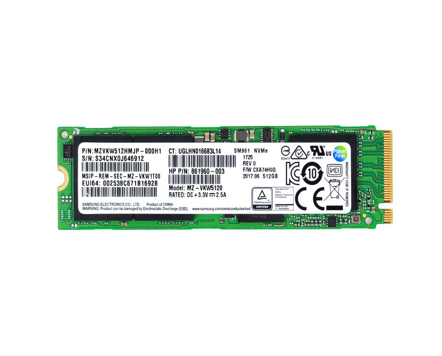 Samsung SM961 512GB Solid State Drive (SSD) - MZVKW512HMJP-000H1