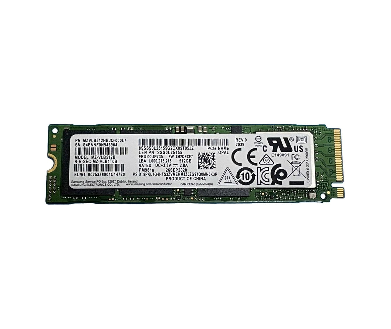 Samsung PM981A Series 512GB PCI-Express - MZVLB512HBJQ-000L7