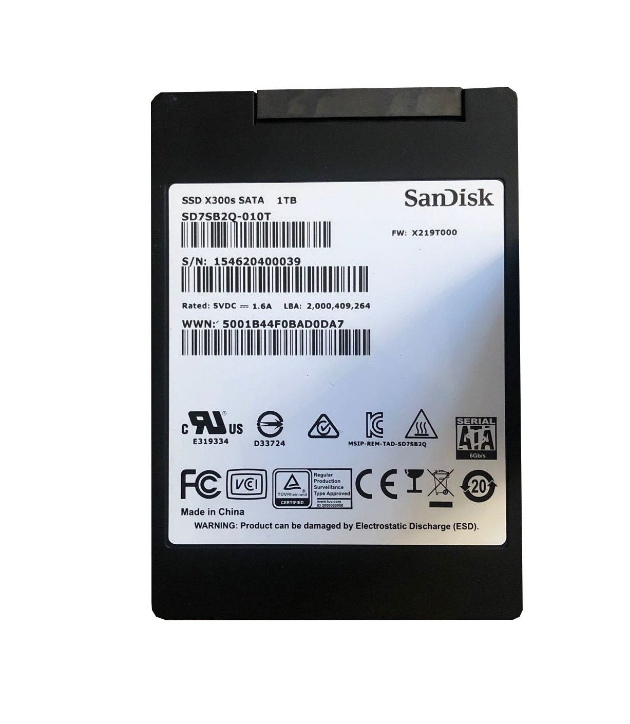 Sandisk Solid State Drive - SD7SB2Q-010T