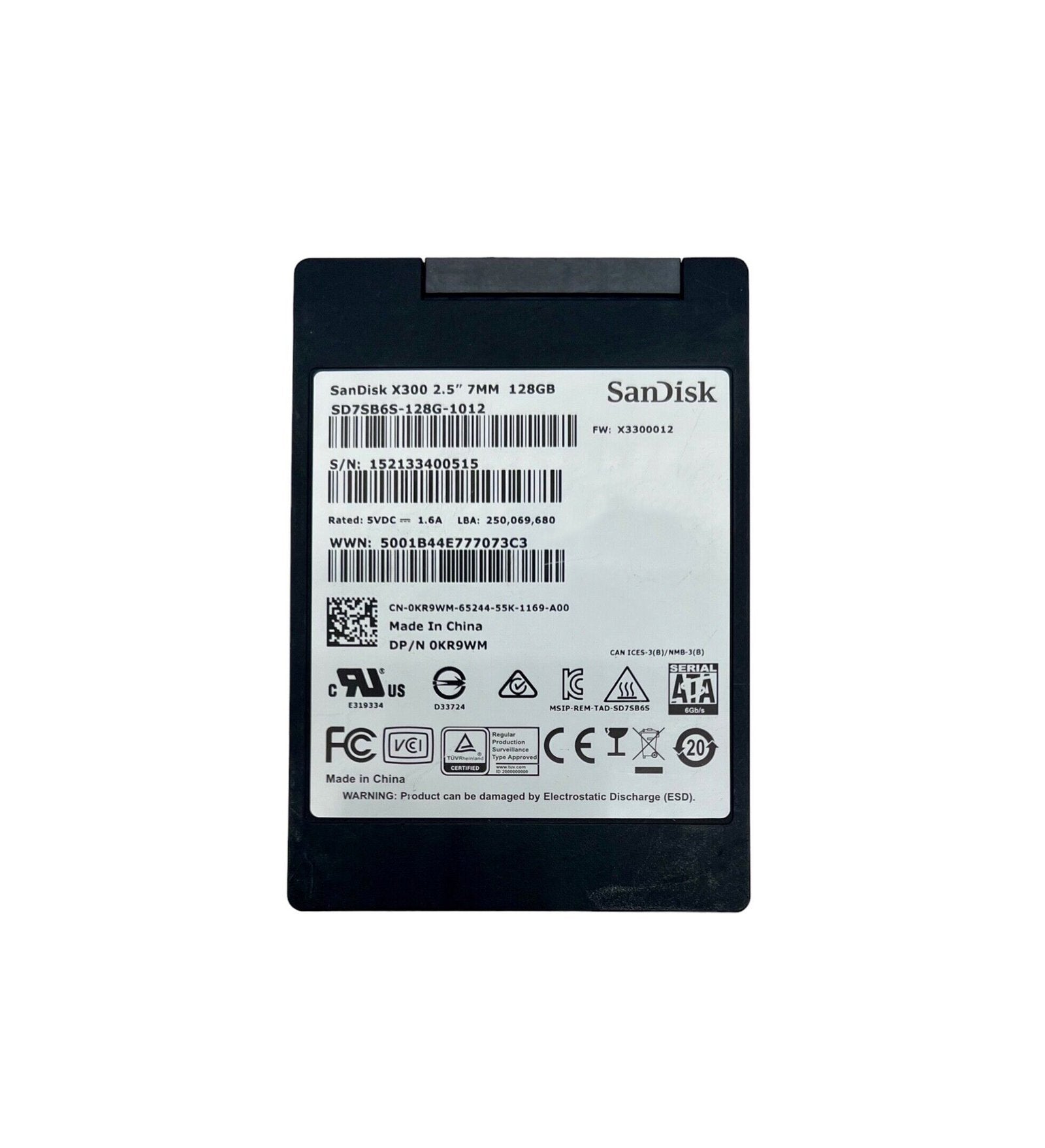 Sandisk Solid State Drive - SD7SB6S-128G-1012