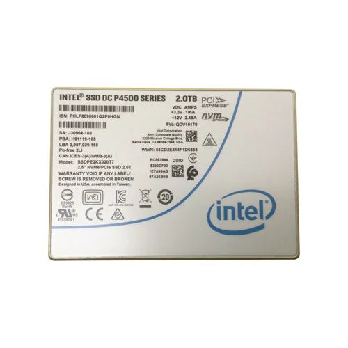Intel Solid State Drive - SSDPE2KX020T7