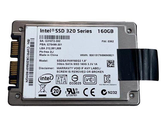 Intel 320 Series 160GB Solid State Drive (SSD) - SSDSA1NW160G3