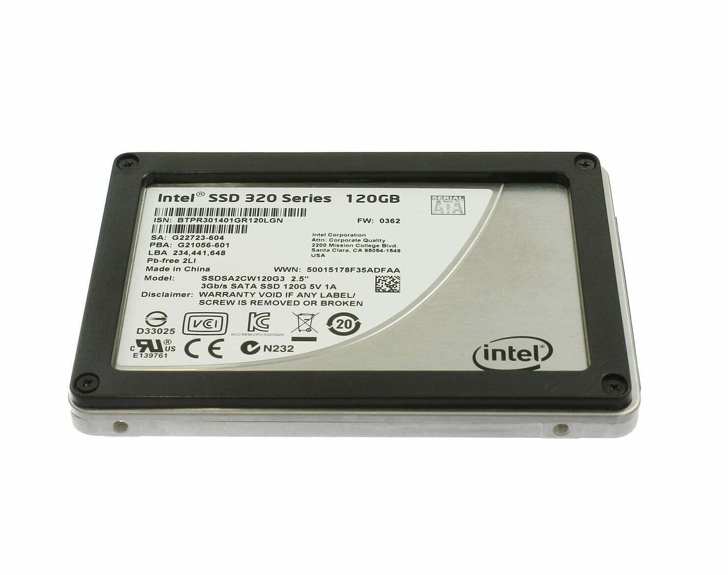 Intel 320 Series 120GB Solid State Drive (SSD) - SSDSA2CW120G3