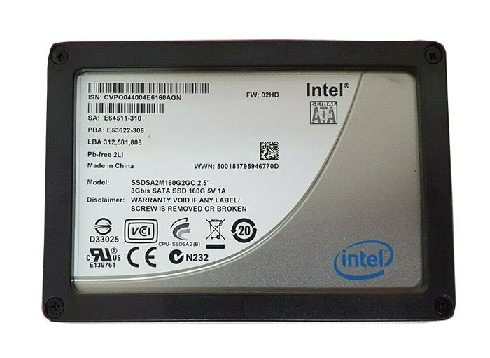 Intel 160GB Solid State Drive (SSD) - SSDSA2M160G2GC