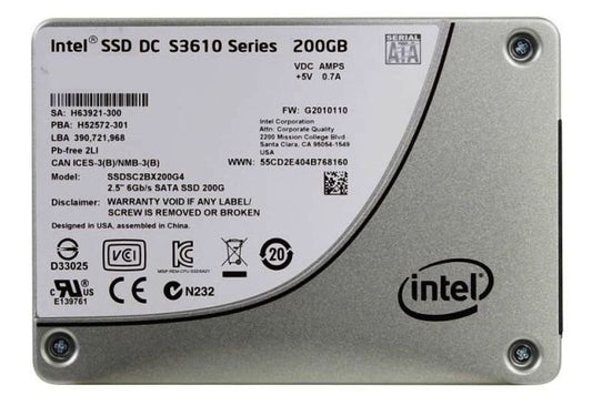 Intel S3610 200GB Solid State Drive (SSD) - SSDSC2BX200G4
