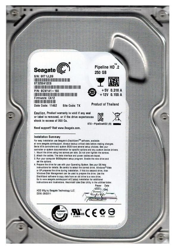 Seagate 250GB Desktop Hard Drive - ST3250412CS