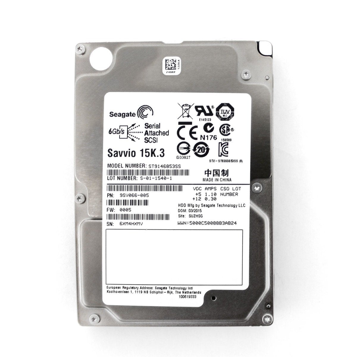 Seagate Savvio 15K.3 146GB SAS 6Gb/s 15000RPM - ST9146853SS