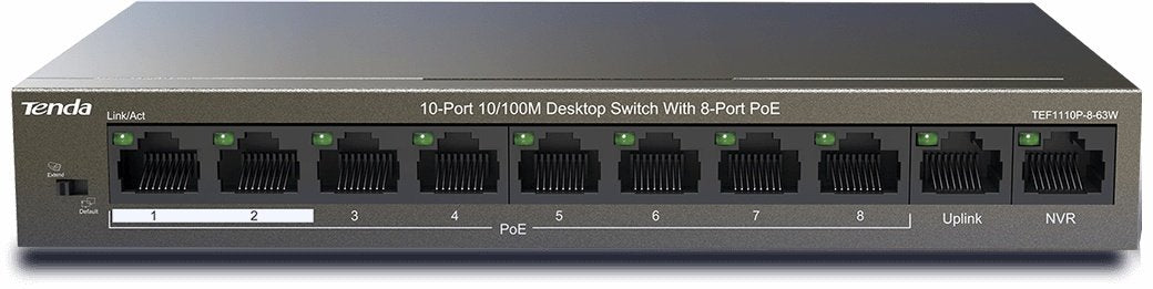 Tenda Network Switch - TEF1110P-8-63W