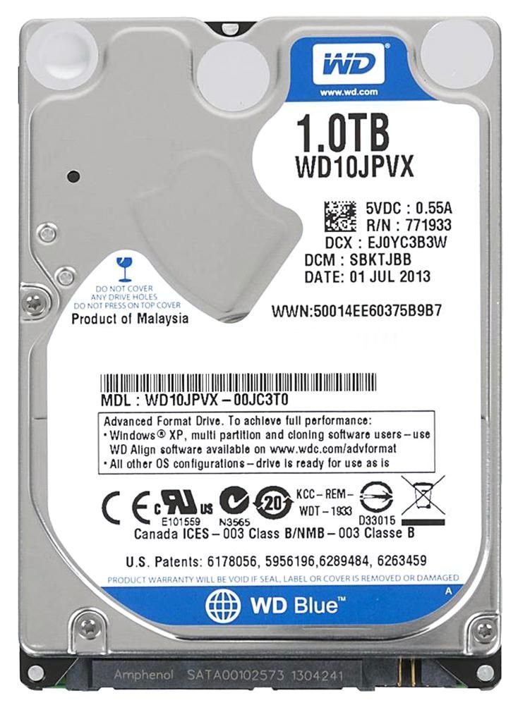 Western Digital Blue 1TB SATA 6Gb/s 5400RPM 8MB C - WD10JPVX