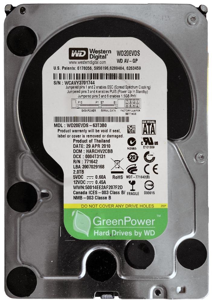 Western Digital Server Hard Disk Drive - WD20EVDS-63T3B0