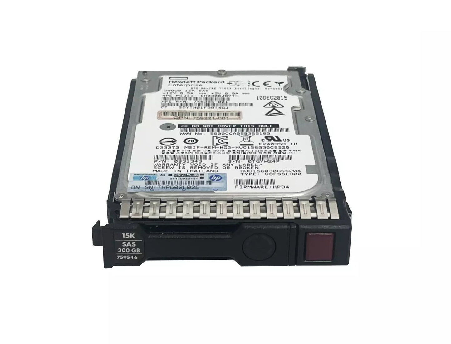 HP 300GB SAS 12Gb/s Hot Swap 15000RPM 2.5-inch - 759546-001