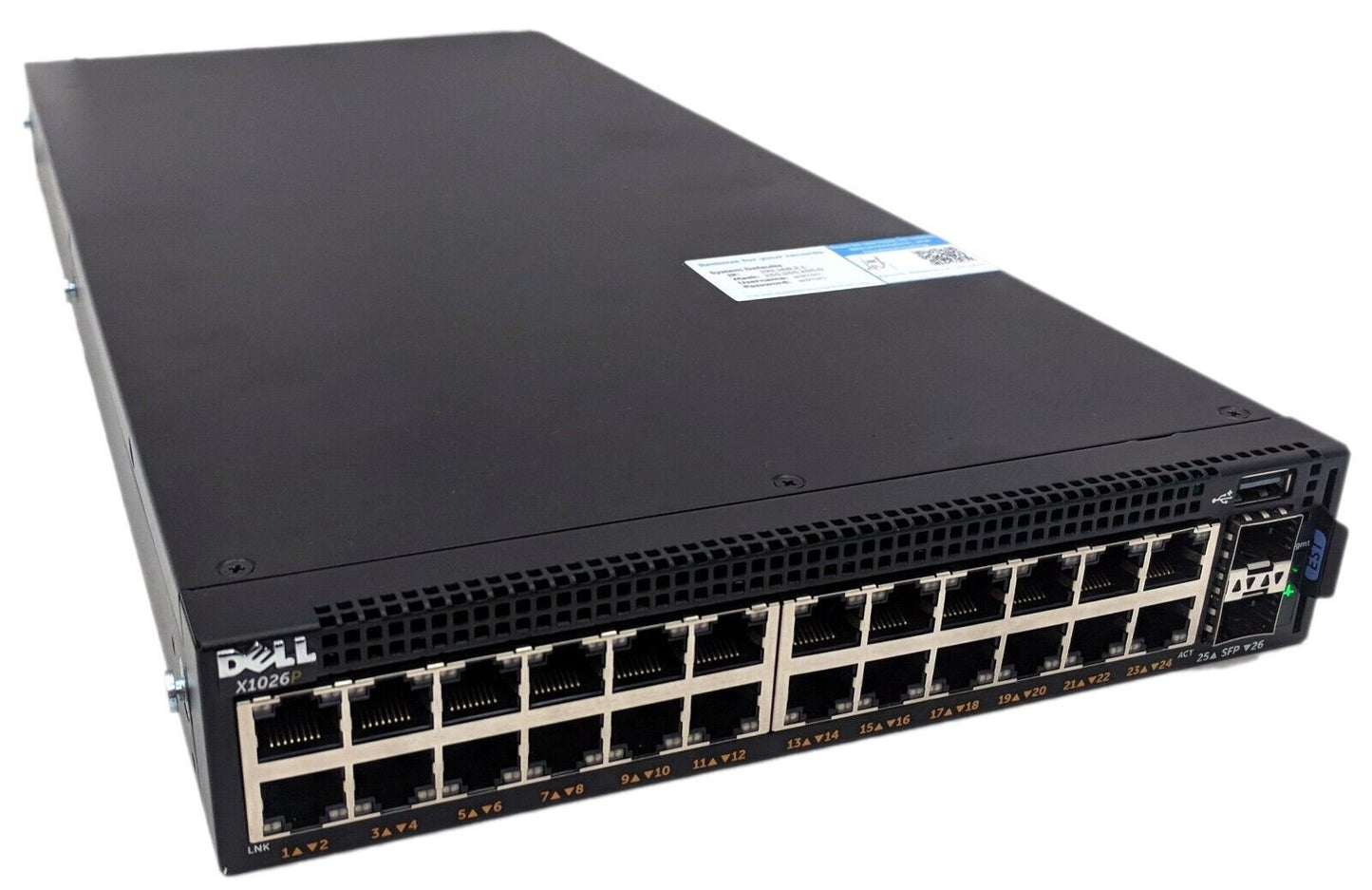 Dell 24-Ports 10/100/1000 PoE/PoE+ Fully Managed Ra - X1026P
