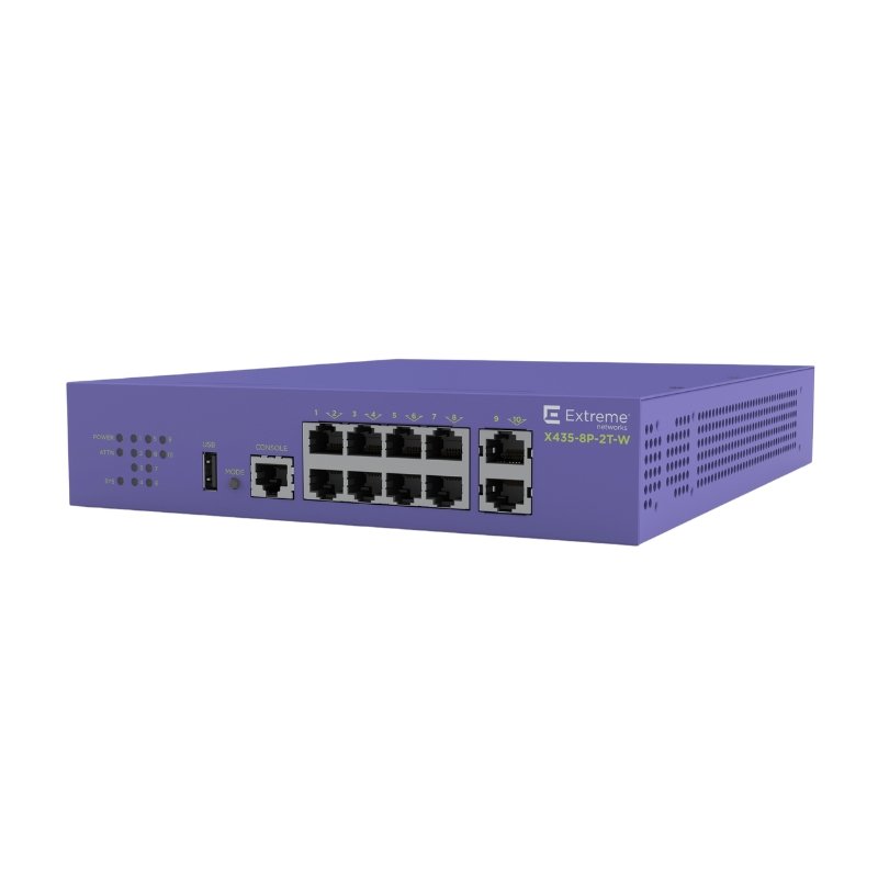 Extreme Networks ExtremeSwitching X435 Network Switch - X435-8P-2T-W